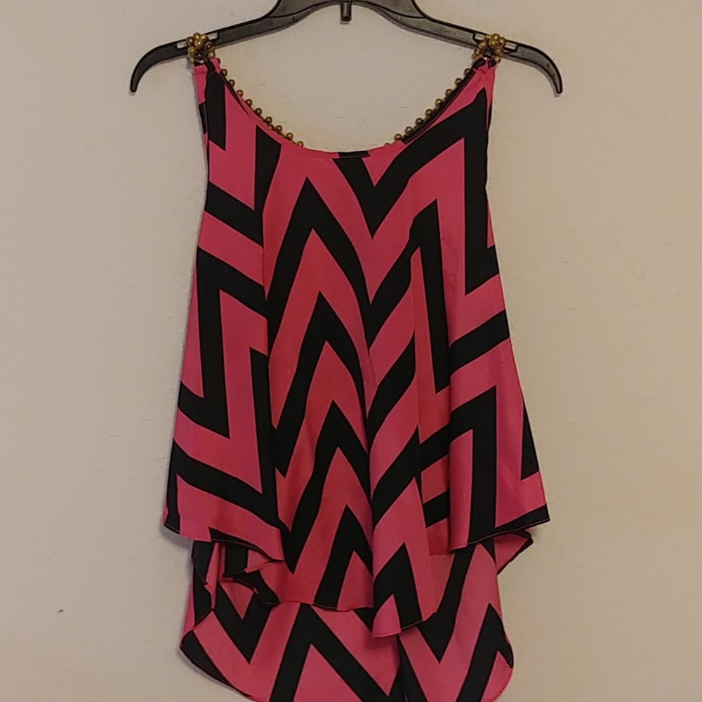 Pink and Black patterned Dress Shirt